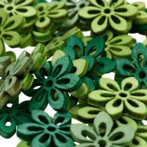 Drys dekoration blomst grøn, lysegrøn, mynte træ blomster til at drysse 144p