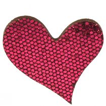 Artikel Scatter dekoration hjerte lilla 3-5cm 48 stk
