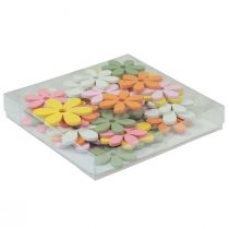 Artikel Scatter dekoration træblomster farvet borddekoration Ø3-4cm 48 stk