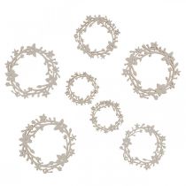 Scatter dekoration træ blomsterkrans scatter dele spring hvid Ø3–5cm 24p