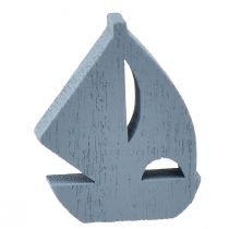 Artikel Scatter dekoration træ sejlbåd dekoration blå hvid 2cm–6cm 24 stk