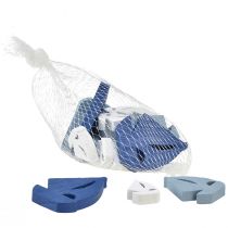 Artikel Scatter dekoration træ sejlbåd dekoration blå hvid 2cm–6cm 24 stk