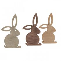 Scatter dekoration træ påskehare brune toner 4cm 72 stk