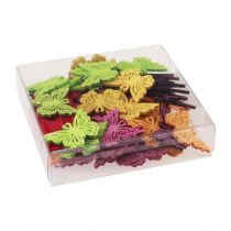 Artikel Scatter dekoration sommerfugl træbord dekoration fjeder 4×3cm 72 stk