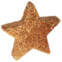 Artikel Scatter dekoration Julestjerner brun/orange Ø4/5cm 40 stk