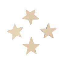 Artikel Scatter dekoration Julestjerner naturlige træstjerner Ø4cm 24 stk