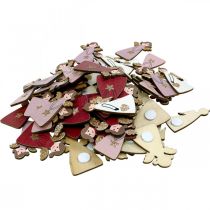 Artikel Engledrys i træ engledrys dekoration engledekoration 4,5×3cm 72 stk.