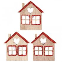 Artikel Scatter dekoration Jul Jule dekoration hus 4,5×5cm 72 stk