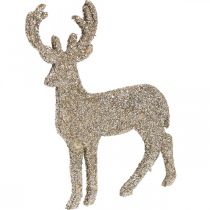 Artikel Scatter dekoration Julehjort dekoration guldglimmer 6×8cm 24 stk