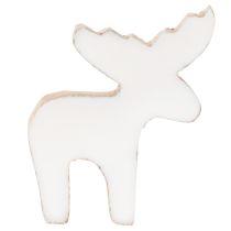 Artikel Træfigur af elg, stående, julespredning, 6 cm, 8 stk.