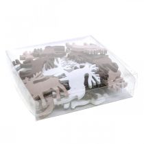 Artikel Strødekoration julerensdyr julepynt træ 48 stk