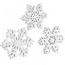 Artikel Spred stykker snefnug, drys dekoration iskrystal 3,5cm 72 stk.