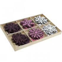 Artikel Juletræspynt snefnug vedhæng træ 8cm 36 stk