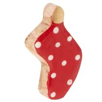 Artikel Prikkede sokker, julebordspynt, 6 cm, 8 stk.