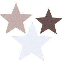 Artikel Stjerner i træ dekoration scatter dekoration julemix 48 stk