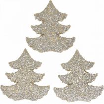 Artikel Scatter dekoration juletræ guld glitter 4cm 72 stk