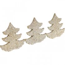 Artikel Scatter dekoration Julegran guld glitter 4cm 72p