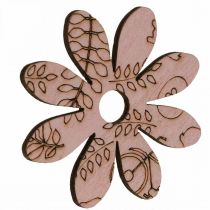 Artikel Træblomster spredte dekorationsblomster grøn/lyserød/blå/naturlig Ø3,5–5cm 72 stk.