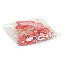 Artikel Træhjerter dekorativ bøjle trædekoration rød 6/8/10/12cm 16 stk.