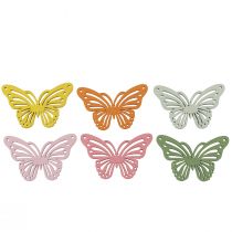 Artikel Shaker træsommerfugl farverig drys dekoration 4,5×3cm 48 stk