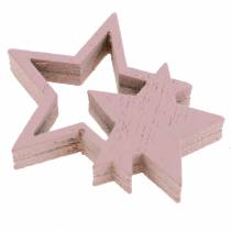 Artikel Scatter dekoration stjerner pink/hvid 36 stk
