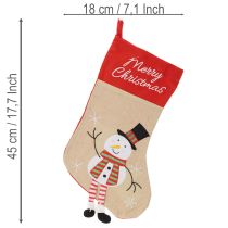 Artikel Julestrømpe med motiv til ophængning, 50 cm, 3 stk.