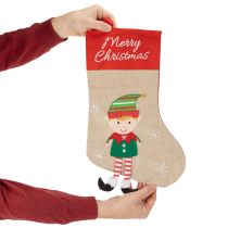Artikel Julestrømpe med motiv til ophængning, 50 cm, 3 stk.
