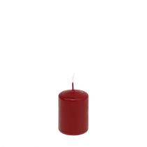 Artikel Søjlelys H70mm Ø50mm stearinlys gamle røde 12 stk