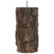 Artikel Søjlelys træstamme dekorativt lys brun 130/65mm 1stk