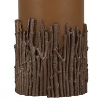 Artikel Søjle lys grene dekor lys brun karamel 150/70mm 1 stk