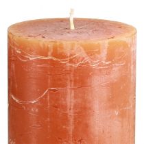 Artikel Mørkorange solnedgangssøjlelys 85x120mm, 2 stk., gennemfarvet, dekoration og hygge