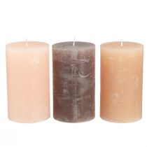 Artikel Søjlelys ensfarvede 3 farver brun 70×120mm 12 stk
