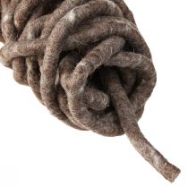 Artikel Stylo snor filt snor fåreuld rullet brun 10mm 15m