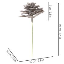 Artikel Kunstige sukkulenter voksblomster dekoration 10 cm 6 stk.