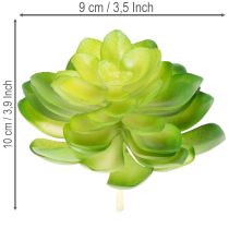 Artikel Kunstig sukkulent, grøn, til dekoration i skål eller vase, 10 cm, 4 stk.