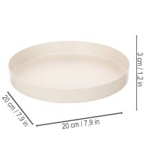 Artikel Rund dekorativ bakke til boligtilbehør, 20 cm