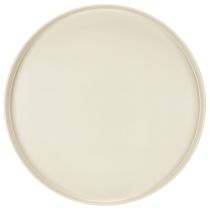 Artikel Rundt dekorativt bakke i cremefarvet, 30 cm, på fod til borddekoration