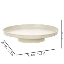 Artikel Dekorativ bakke 30 cm metalunderkop til plantedekoration