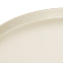 Artikel Dekorativ bakke 30 cm metalunderkop til plantedekoration