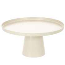 Artikel Dekorativ rund beige tallerken med en 40 cm høj bund