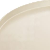 Artikel Dekorativ rund beige tallerken med en 40 cm høj bund
