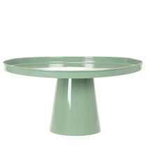 Artikel Grønt rundt dekorativt metalbord, 40 cm i diameter, med høj kant
