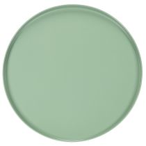 Artikel Grønt rundt dekorativt metalbord, 40 cm i diameter, med høj kant