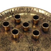 Lyseplade metal vintage guld pind lysestage Ø30cm