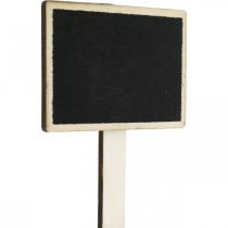 Tavle til at klæbe, træplade til at skrive på, planteskilt, bryllupsdekoration, skolestart 10×7cm L22cm 12stk.