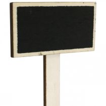 Træplade til stick, planteskilt, tavle til skolestart, borddekoration til bryllup 9×4,5cm L19,5cm 12stk