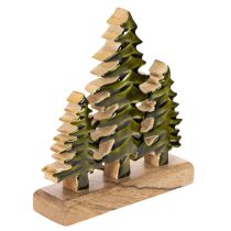 Artikel Juletræspynt på træbase til bord og hylde, 20 cm