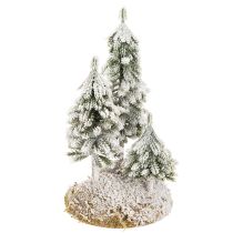 Artikel Snedækkede grantræer, kunstigt vinterlandskab til julelandsby og borddekoration, 29 cm