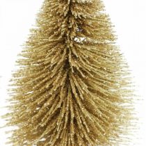 Artikel Minigrantræer borddekoration guld julepynt H7cm 6stk