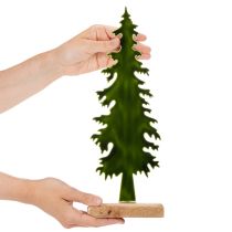 Artikel Dekorativ juletræsfigur med træbase, 36 cm